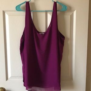 Sheer purple camisole